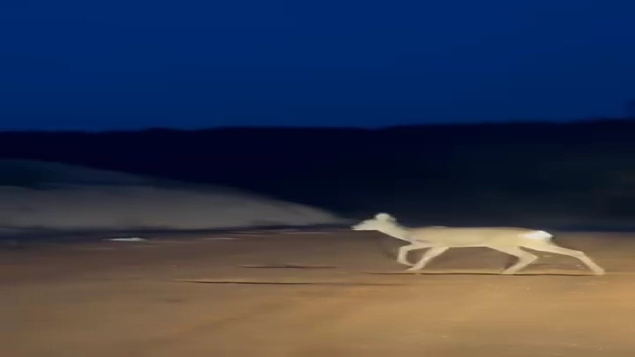 Köy yolundaki karaca kamerada