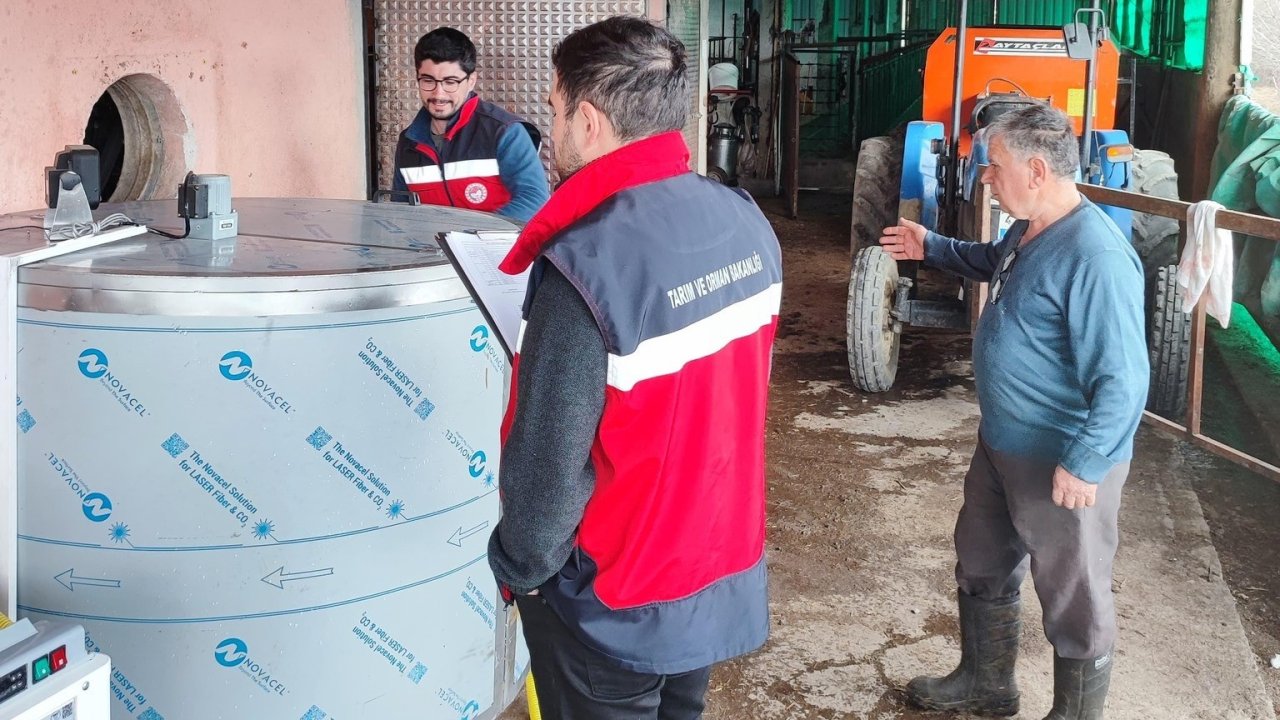 Şaphane’de süt sağım sistemi ve soğutma tankının kayıt ve kontrol işlemleri