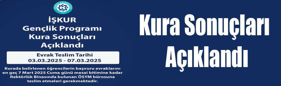 Kafkas Üniversitesi ve İŞKUR Arasında Öğrencilere İstihdam Desteği için kura çekildi