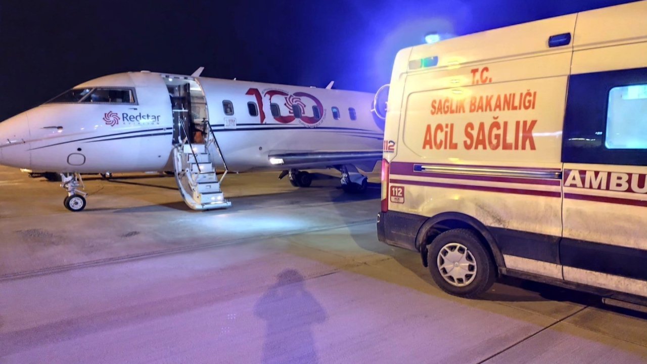 Kalp hastası çocuklar için uçak ambulans havalandı