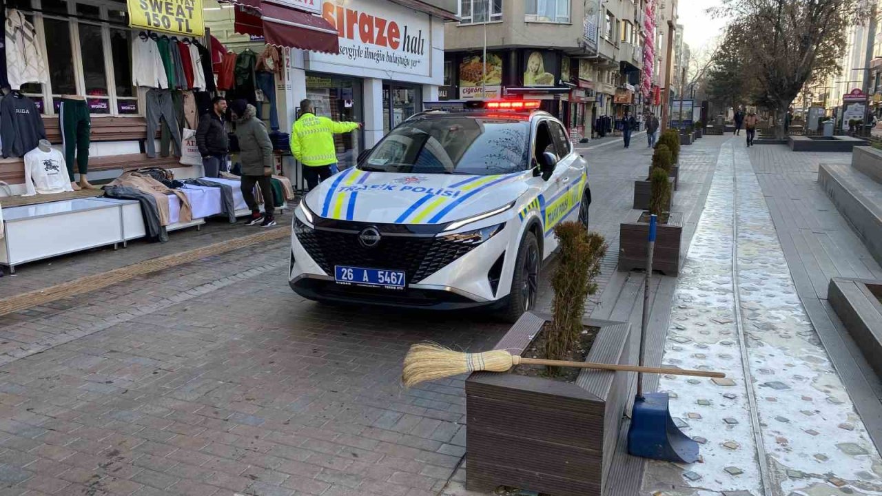 Kent merkezinde bir garip bisiklet kazası