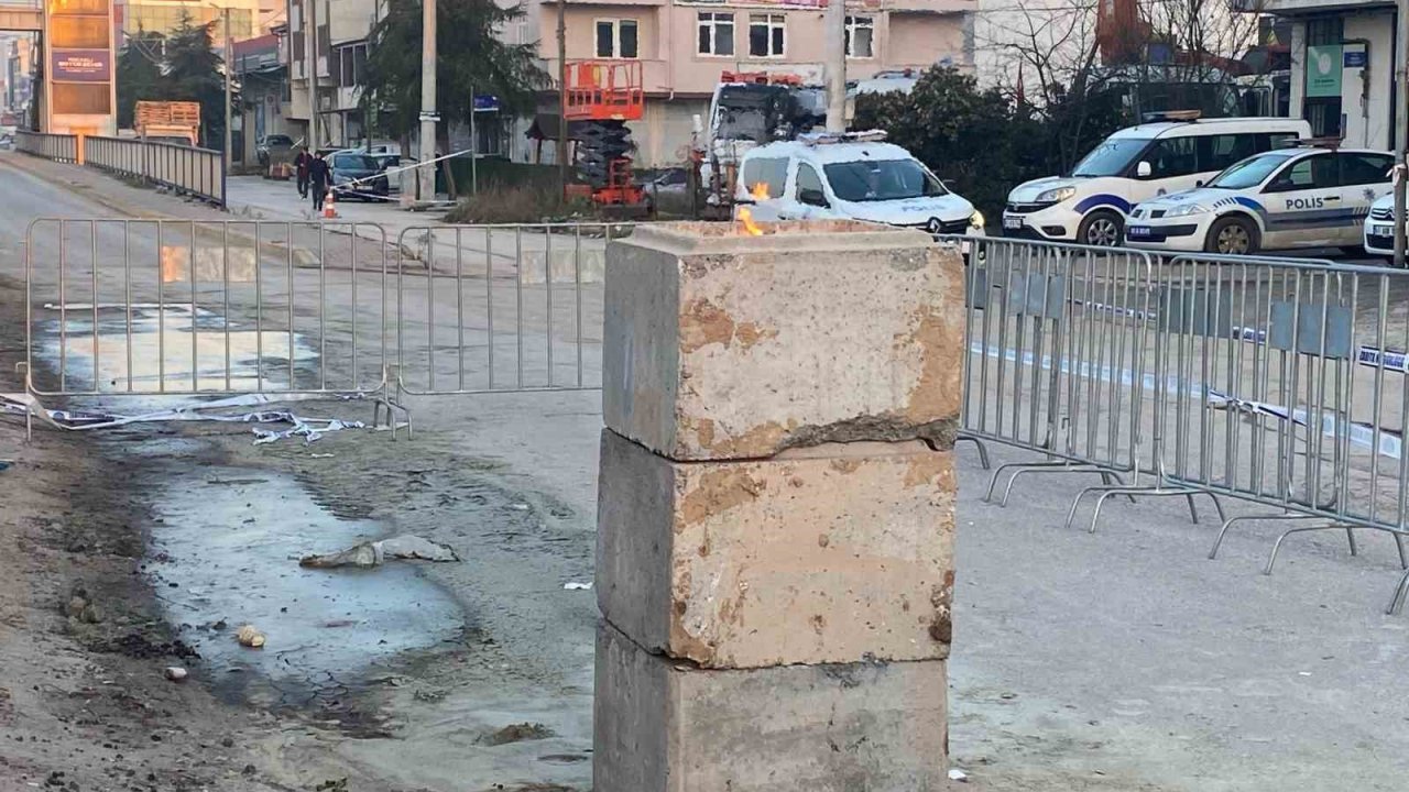 5 gündür yanan gazın çevresi betonla kapatıldı