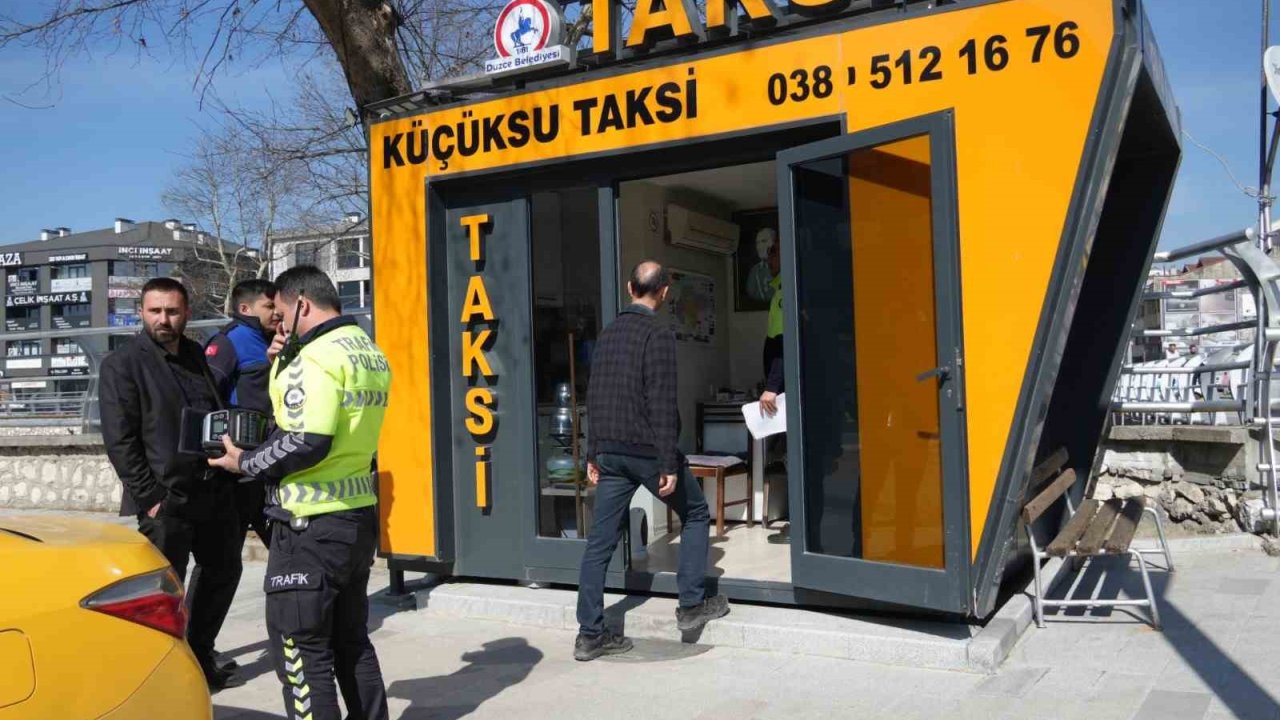 Taksi duraklarına zabıta ve emniyetten ortak denetim