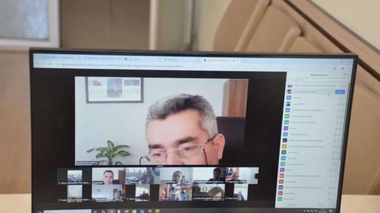 Dalaman’da eğitim kurumu müdürlerinden çevrimiçi toplantı