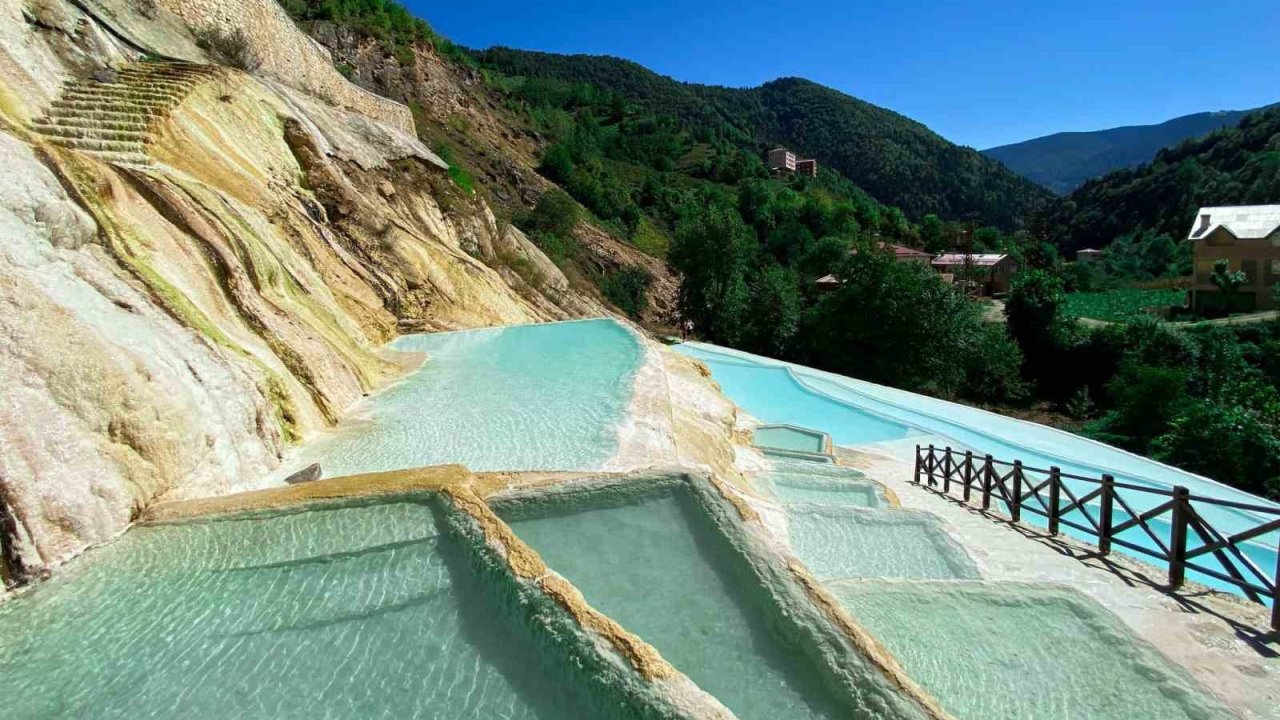 Giresun’daki Göksu Travertenleri yeni turizm sezonuna hazırlanıyor