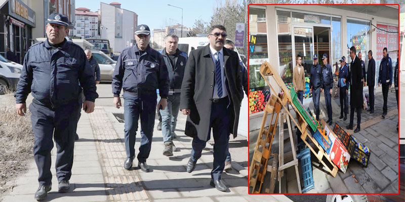Kars Belediyesi’nden Kaldırım İşgallerine Karşı Denetim