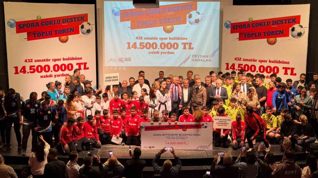 Adana’da 432 amatör spor kulübüne 14 milyon 500 bin lira destek