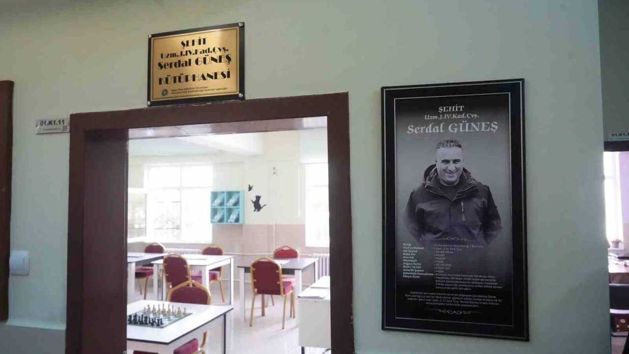 Şehit Serdal Güneş’in adı okula açılan kütüphanede yaşatılacak