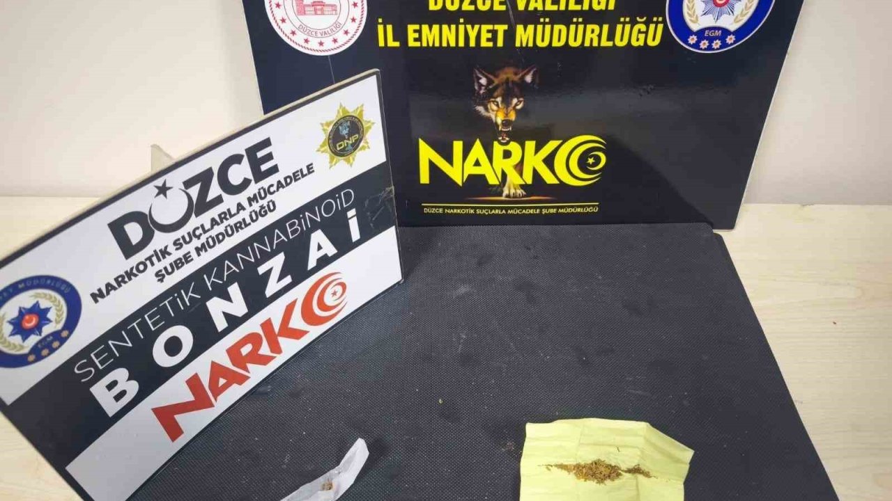 Düzce’de polisten uyuşturucu operasyonu
