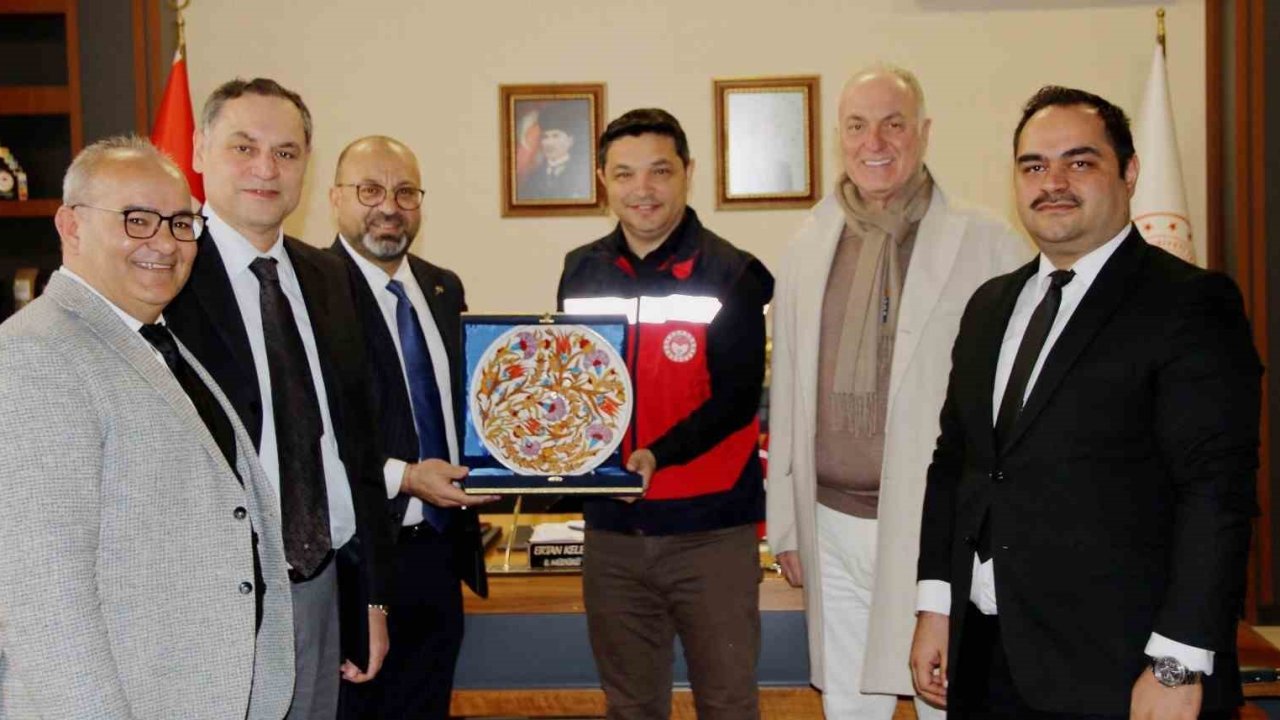 Kütahya OSB yönetiminden Müdür Ertan Keleş’e ’hayırlı olsun’ ziyareti