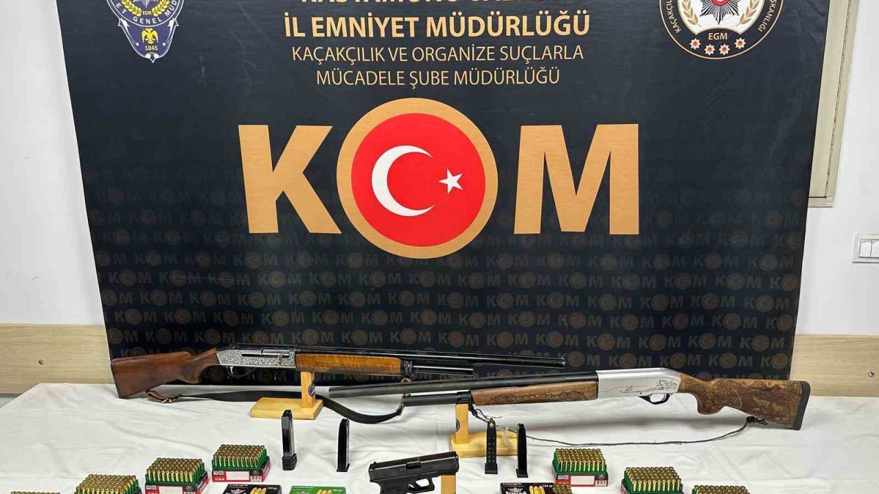 Kastamonu’da 3 adet silah ele geçirildi: 2 gözaltı