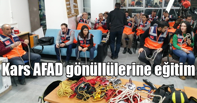 Kars AFAD gönüllülerine eğitim