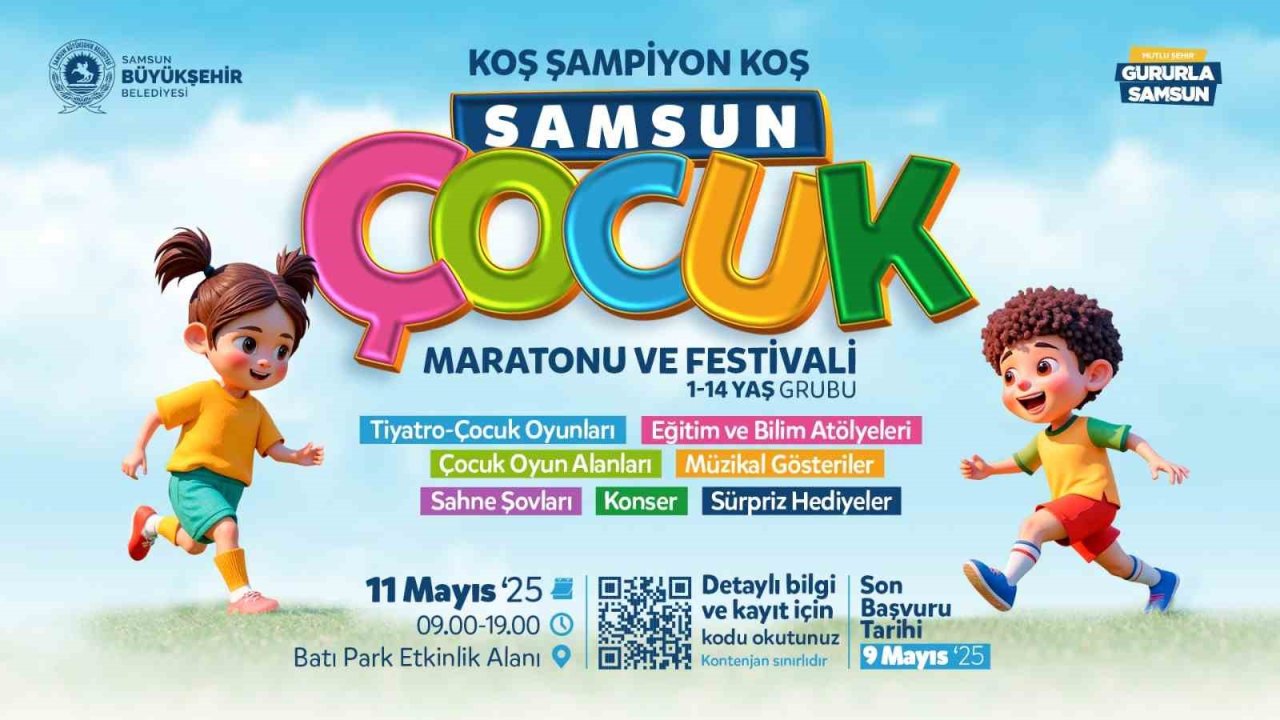"Samsun Çocuk Maratonu ve Festivali" başlıyor