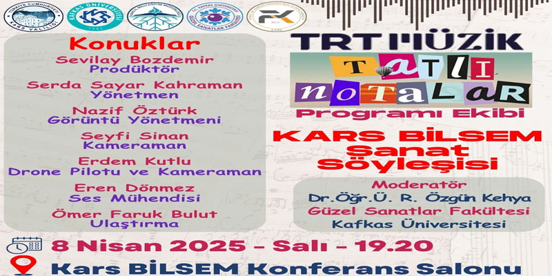 Kars BİLSEM’de TRT Müzik Rüzgarı: Tatlı Notalar Ekibiyle Söyleşi Gerçekleşecek