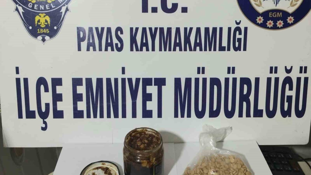 Uyuşturucu hapı macun içerisinde kavanozda sakladı