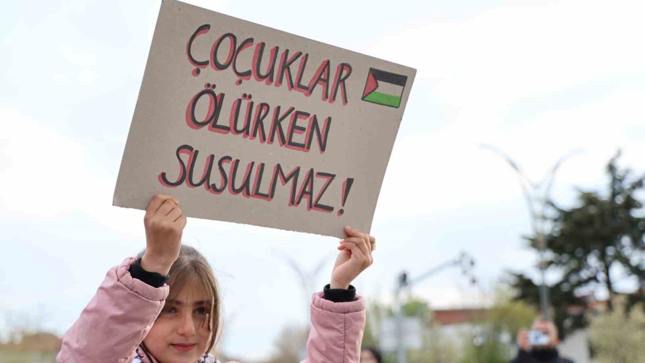 Kırşehir’de İsrail’in Filistin saldırıları protesto edildi