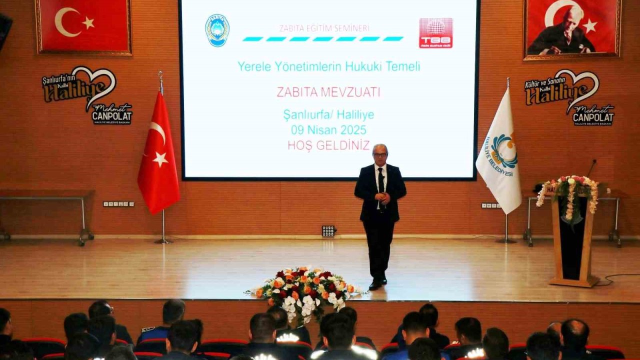Haliliye Belediyesi zabıta personeline mevzuat eğitimi verildi
