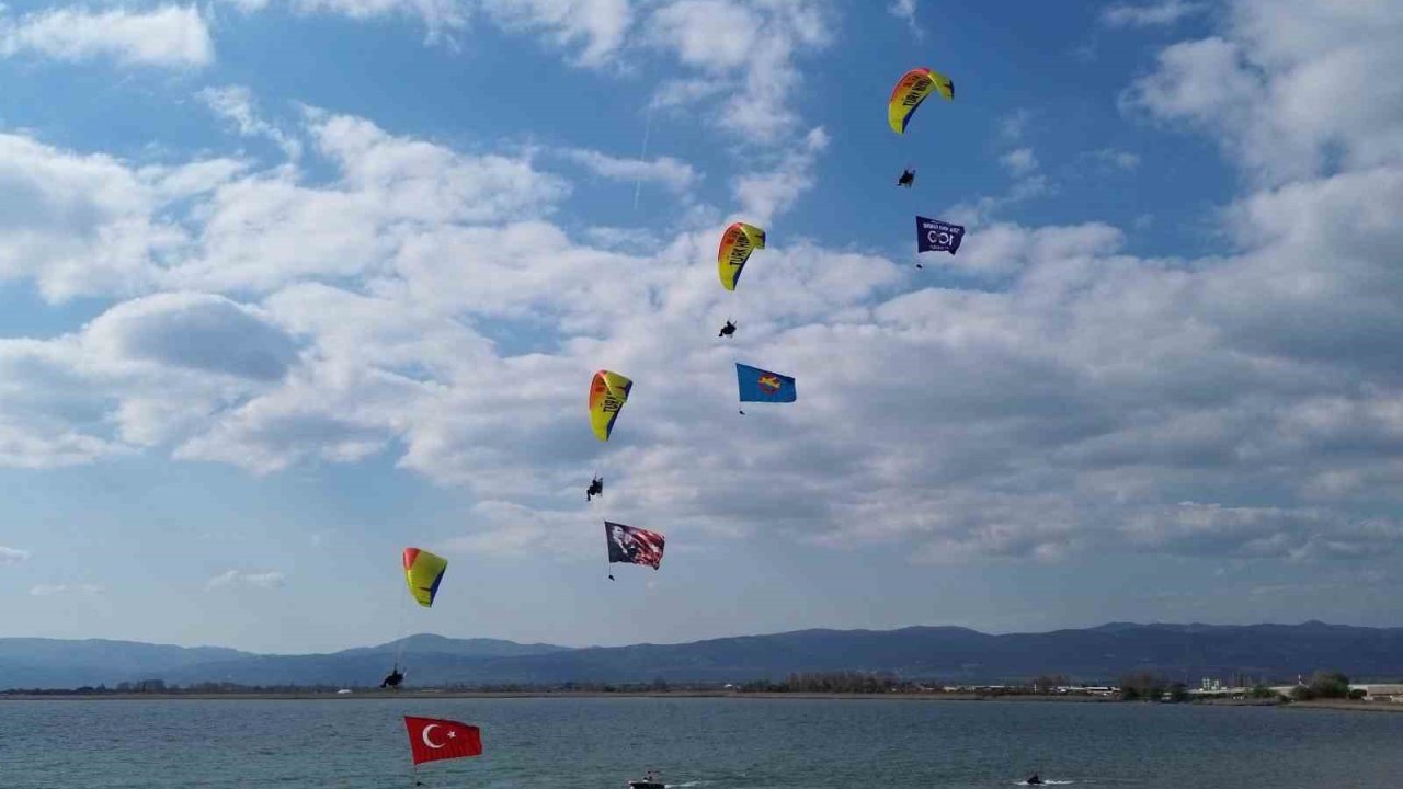 İznik Gölü üzerinde muhteşem görüntüler