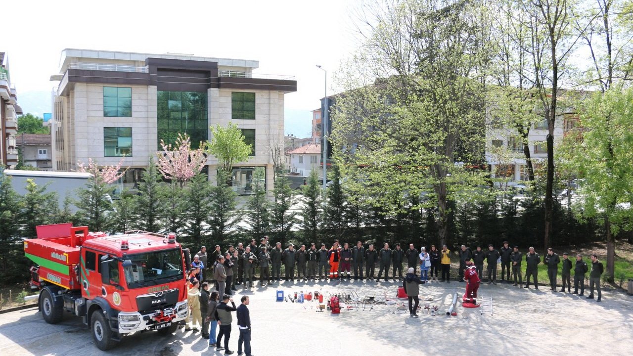 Orman yangını tatbikatı gerçeğini aratmadı