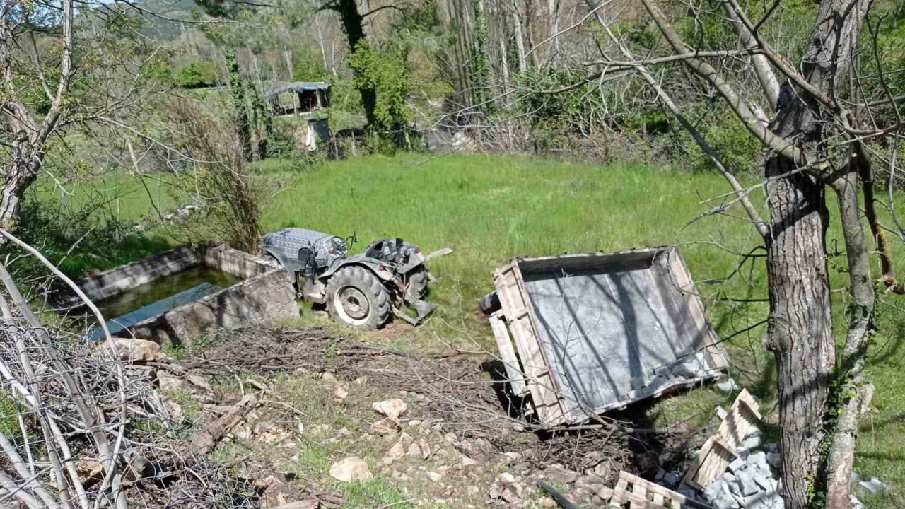 Balıkesir’de traktör devrildi, 1 kişi yaralandı