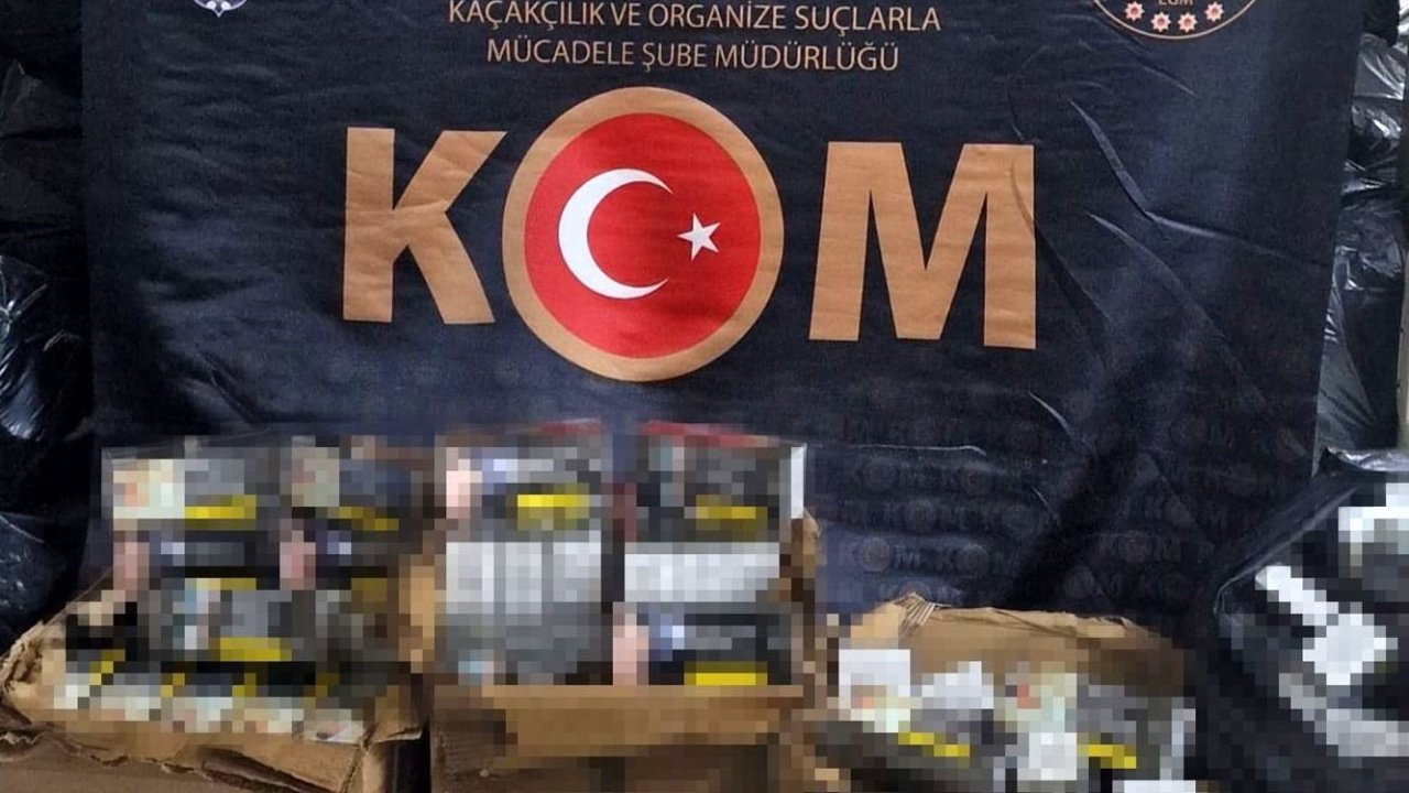 Erzincan’da 5.120.000 dal kaçak boş makaron ele geçirildi