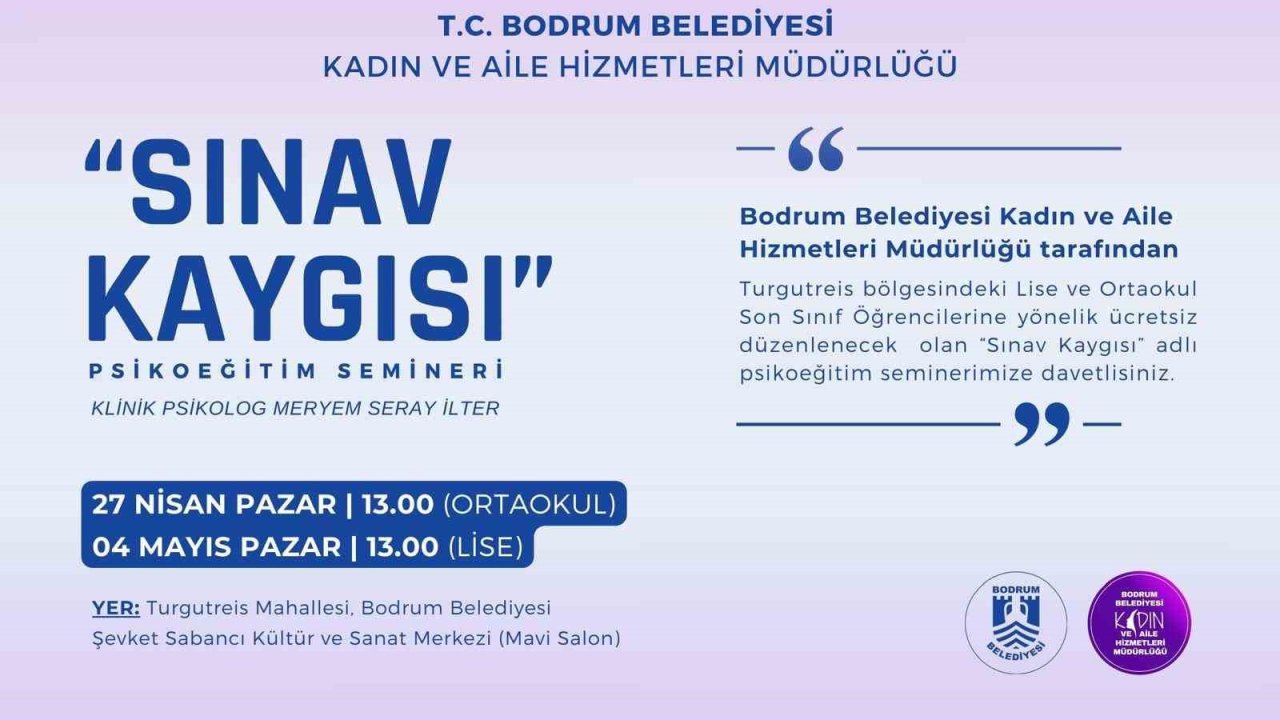 Sınav kaygısı konulu seminer düzenlenecek