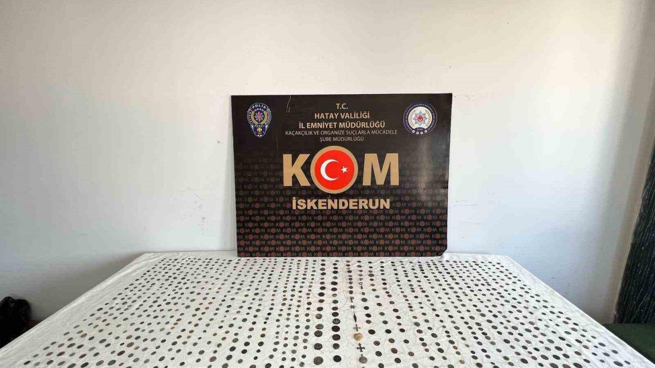 Hatay’da bin 30 adet sikke ele geçirildi