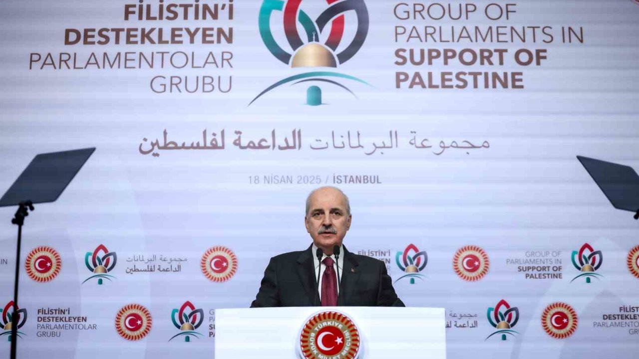 TBMM Başkanı Kurtulmuş, İstanbul’da Filistin’i Destekleyen Parlamentolar Grubu Toplantısında konuştu: