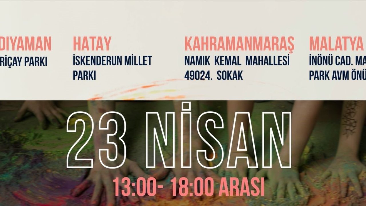 Çevre, Şehircilik ve İklim Değişikliği Bakanlığı’ndan deprem bölgesinde 23 Nisan şenliği