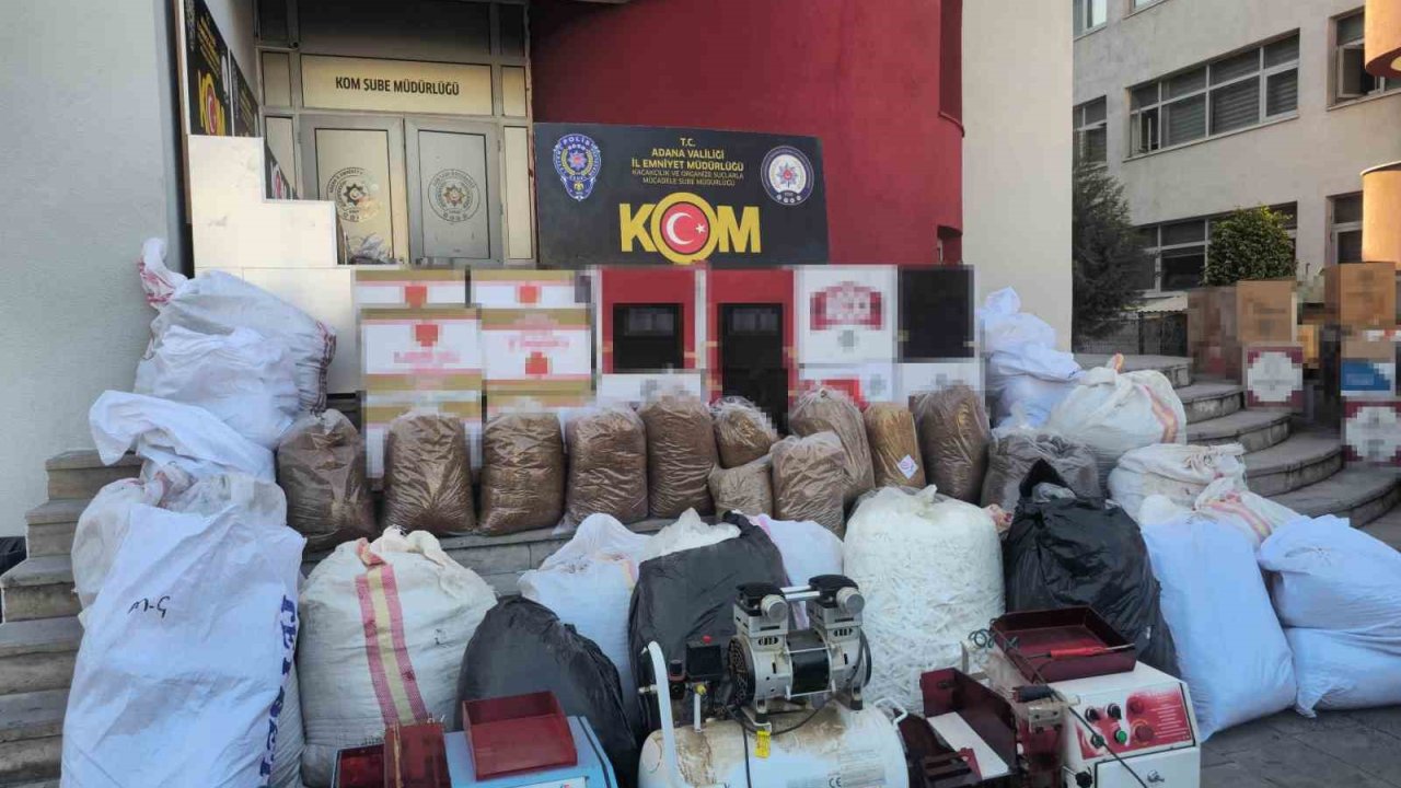 Adana’da 653 kilogram kaçak tütün ele geçirildi: 4 gözaltı