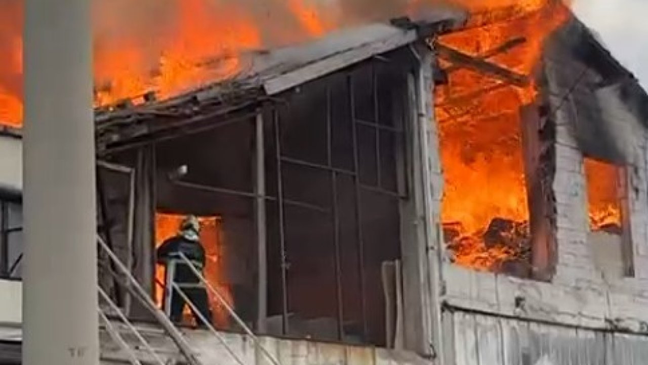 Isparta’da kereste imalathanesinde yangın