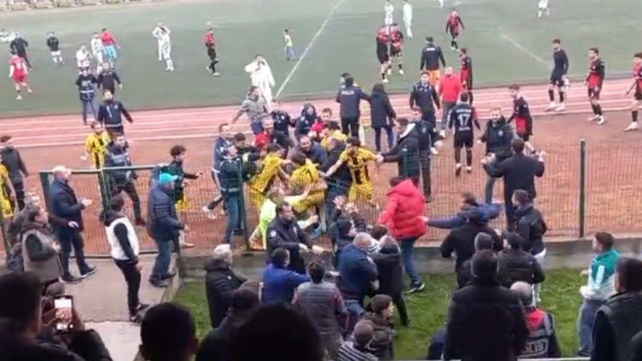 Terme’de futbol müsabakası kavgayla sonlandı