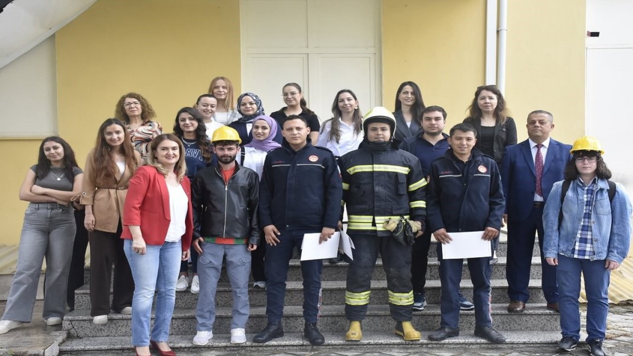 Köyceğiz’de Yüksekokul personeline yangın eğitimi verildi