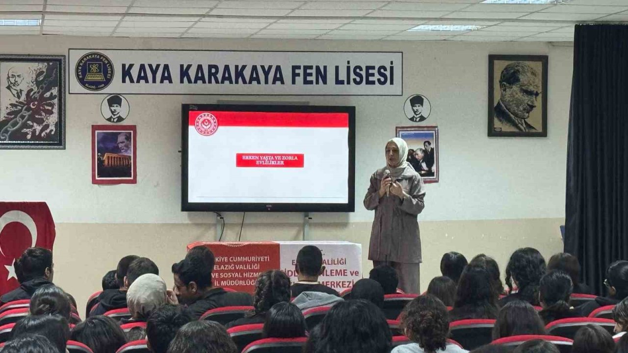 Elazığ’da öğrencilere, kadına yönelik şiddetle  mücadele eğitimi