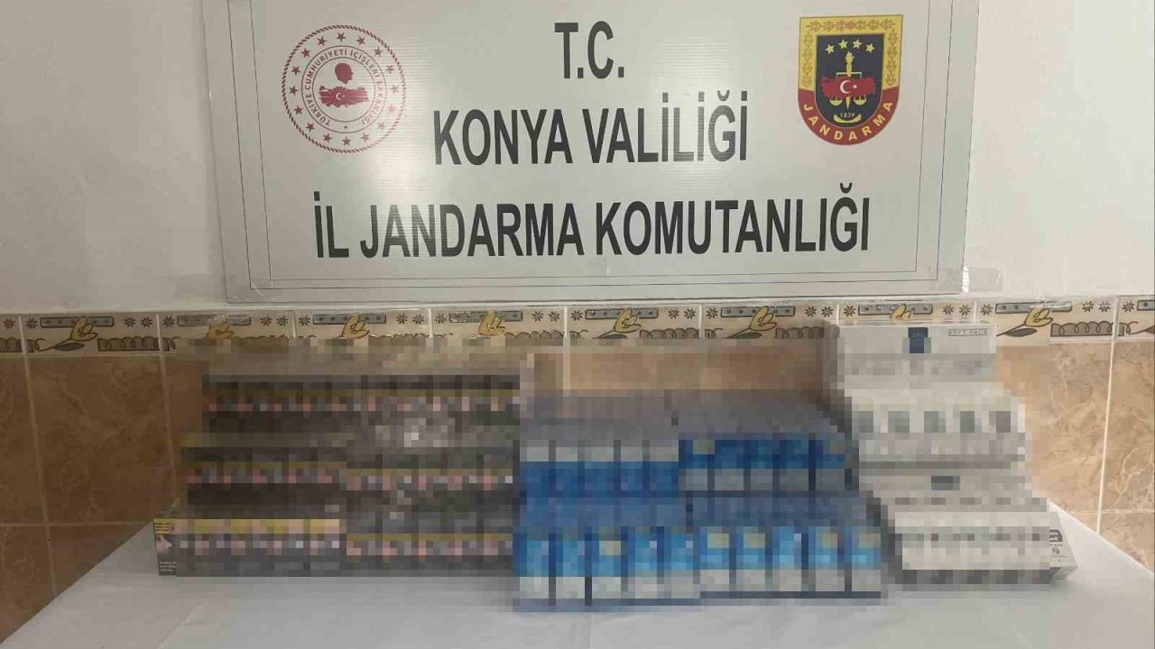Konya’da jandarma bin 50 adet gümrük kaçağı sigara yakaladı