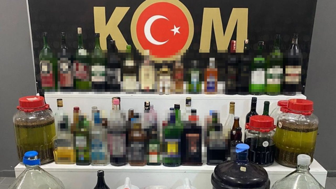 Isparta’da 125 litre sahte içki ele geçirildi