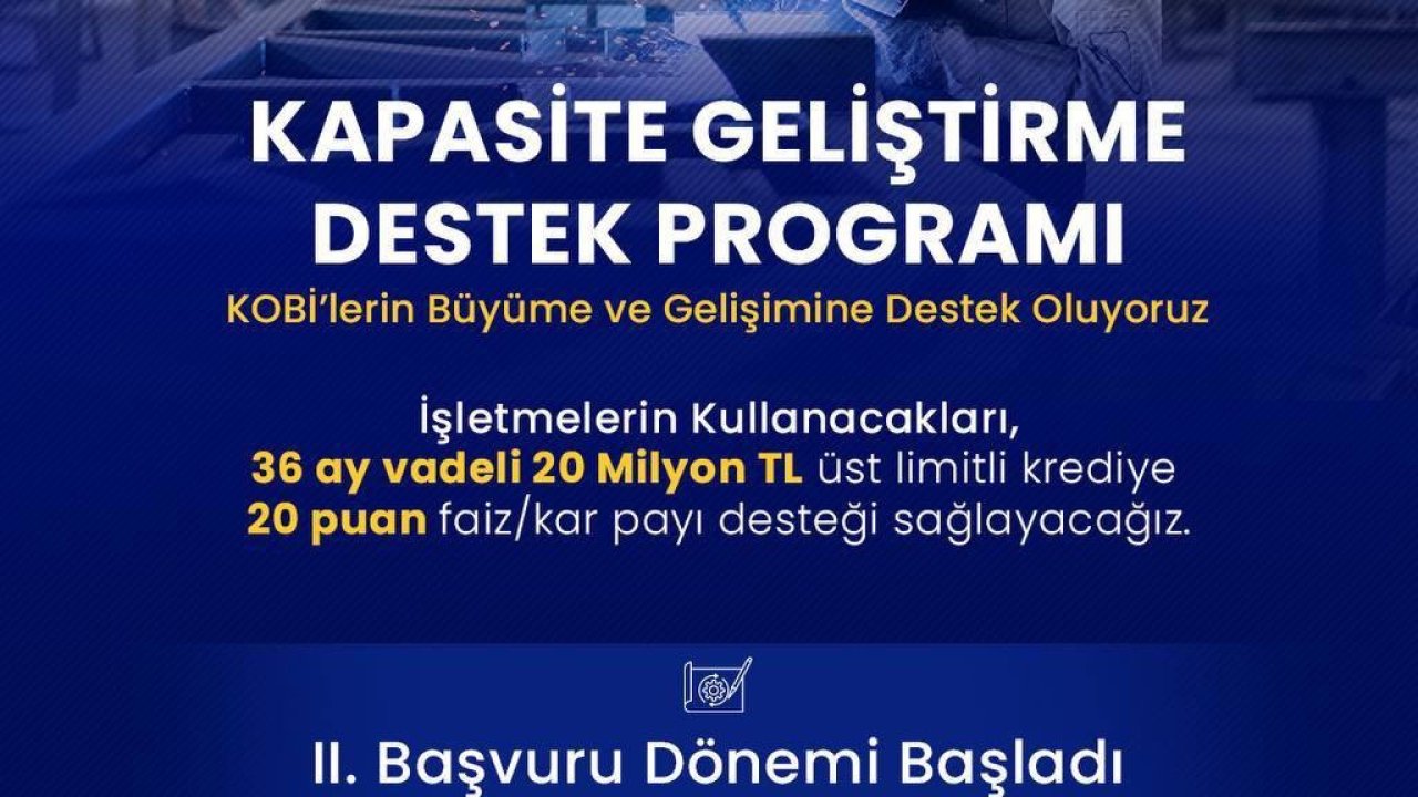 Bakan Kacır: "20 milyon lira üst limitli, 36 ay vadeli finansman için 20 puanlık faiz/kâr payı desteği sağlıyoruz"