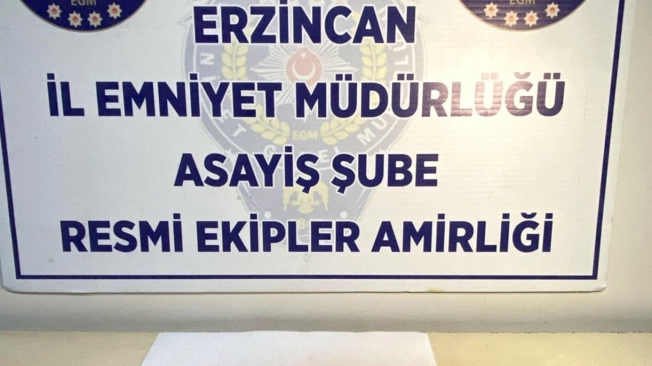 Erzincan’da uyuşturucu madde ele geçirildi