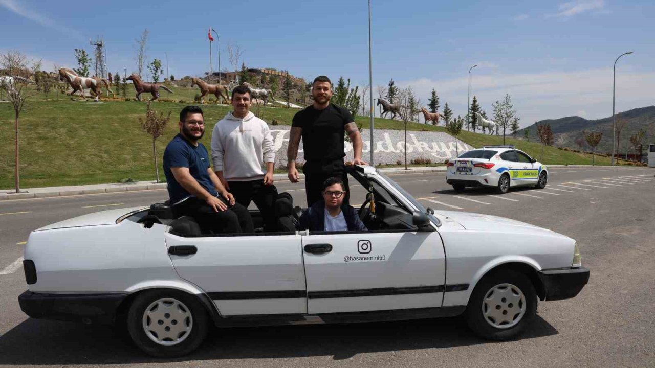 Down sendromlu Yusuf, 20 yaşında hayaline kavuştu