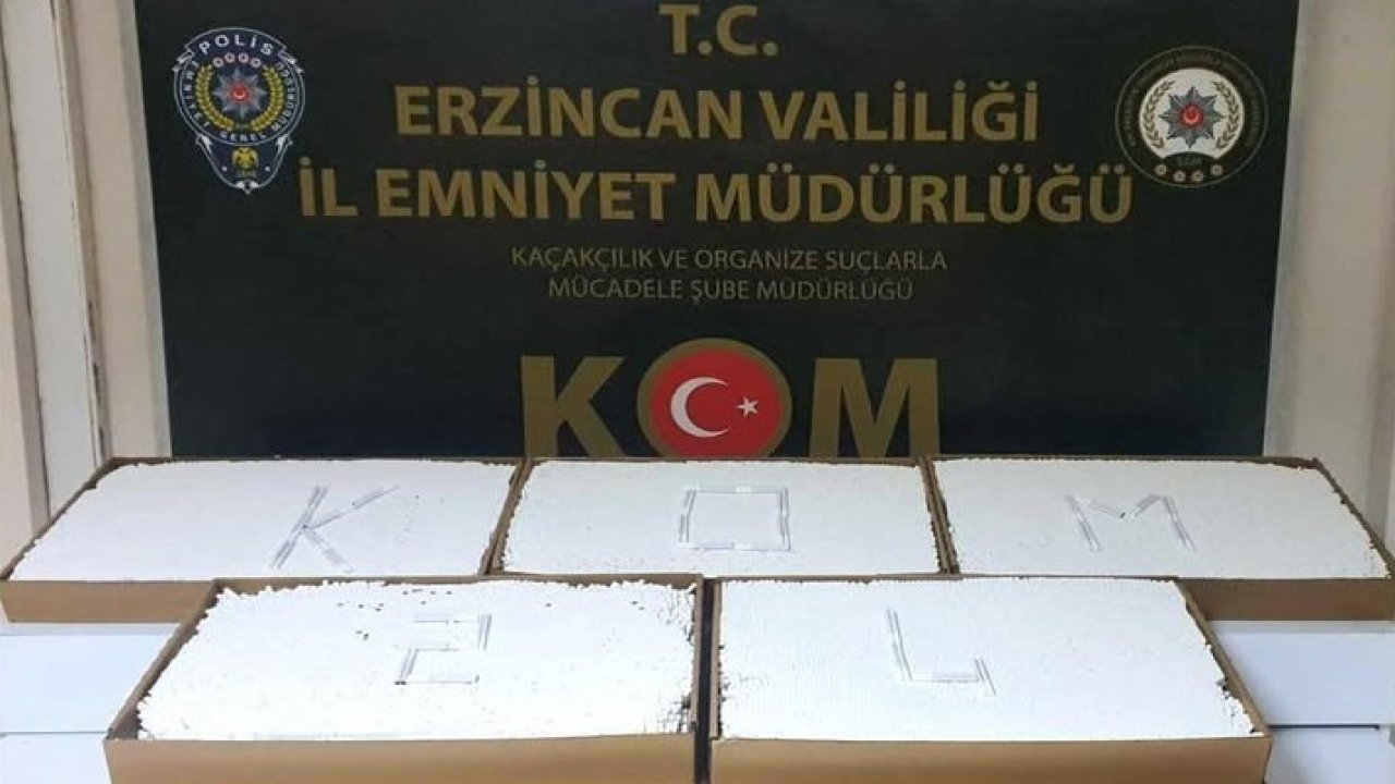 Erzincan’da 25.000 dal kaçak makaron ele geçirildi