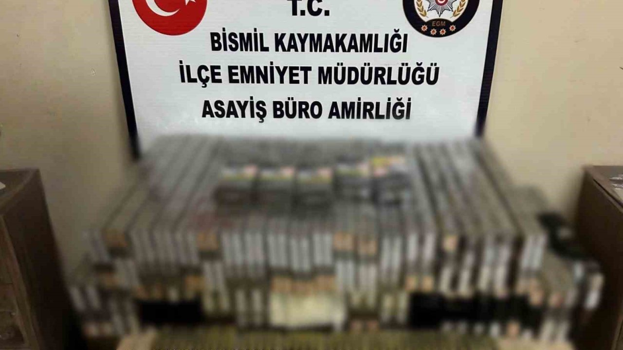 Diyarbakır’da 360 paket bandrolsuz tütün mamülleri ve 400 adet tabanca fişeği ele geçirildi