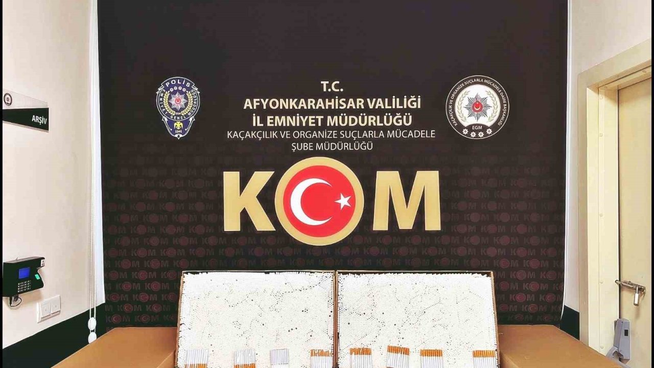 9 bin 500 adet kaçak makaron ele geçirildi