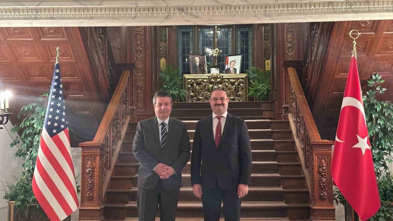 Rektör Hacımüftüoğlu’nun ABD ziyaretindeki ilk durağı Türkiye Büyükelçiliği oldu