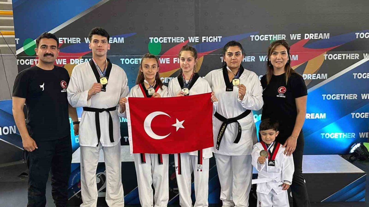 Muğlalı Tekvandocuların Yunanistan’da madalya gururu