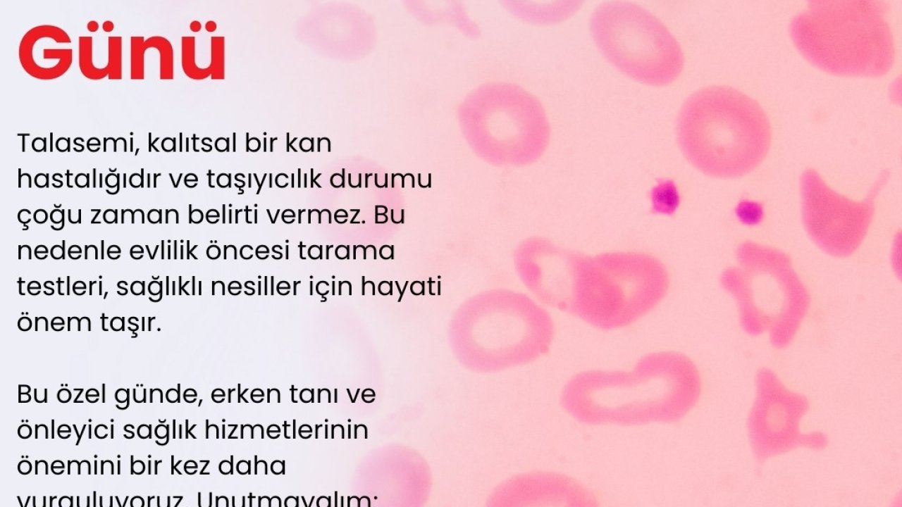 İl Sağlık Müdürü Bildirici Talasemi hakkında bilgilendirdi
