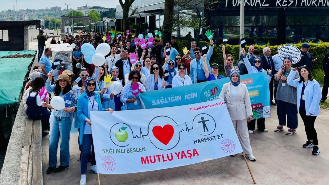Sağlık için yürüdüler farkındalık oluşturdular