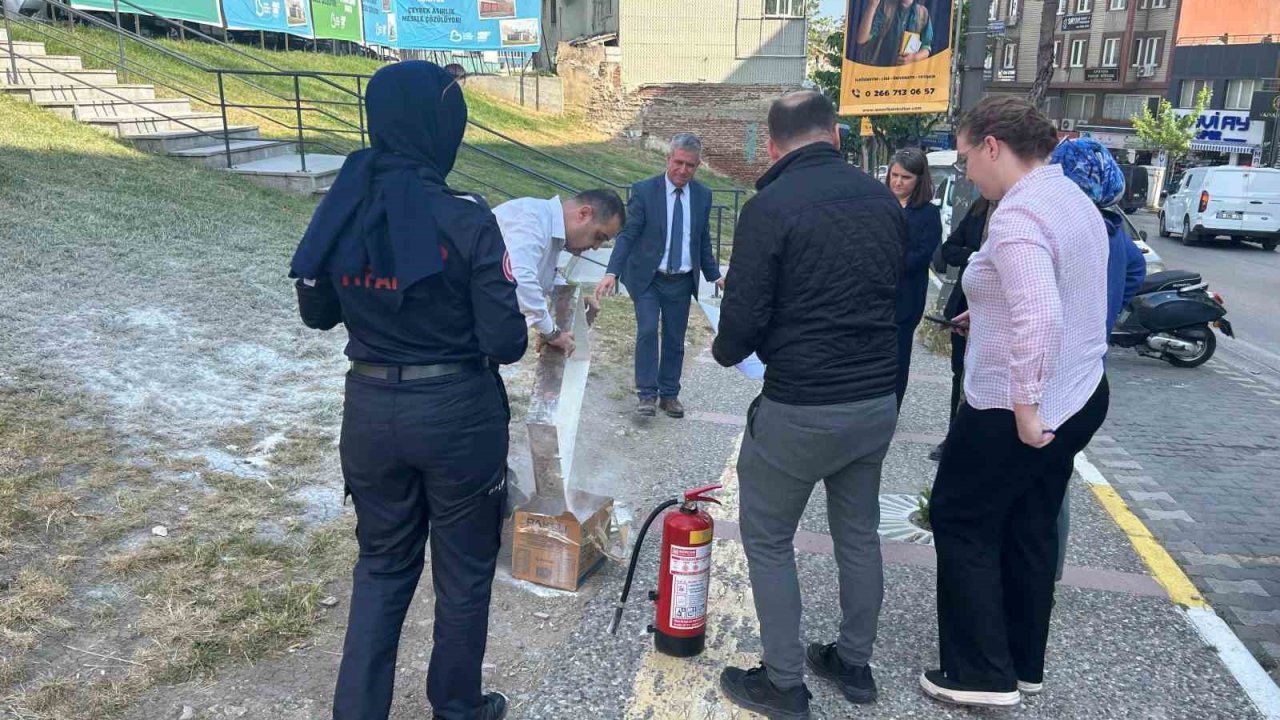 Bandırma’da yangın tatbikatı gerçekleştirildi