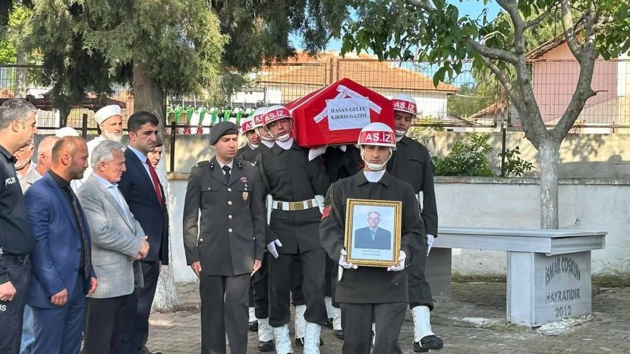 Kıbrıs Gazisi Hasan Geleç son yolculuğuna uğurlandı