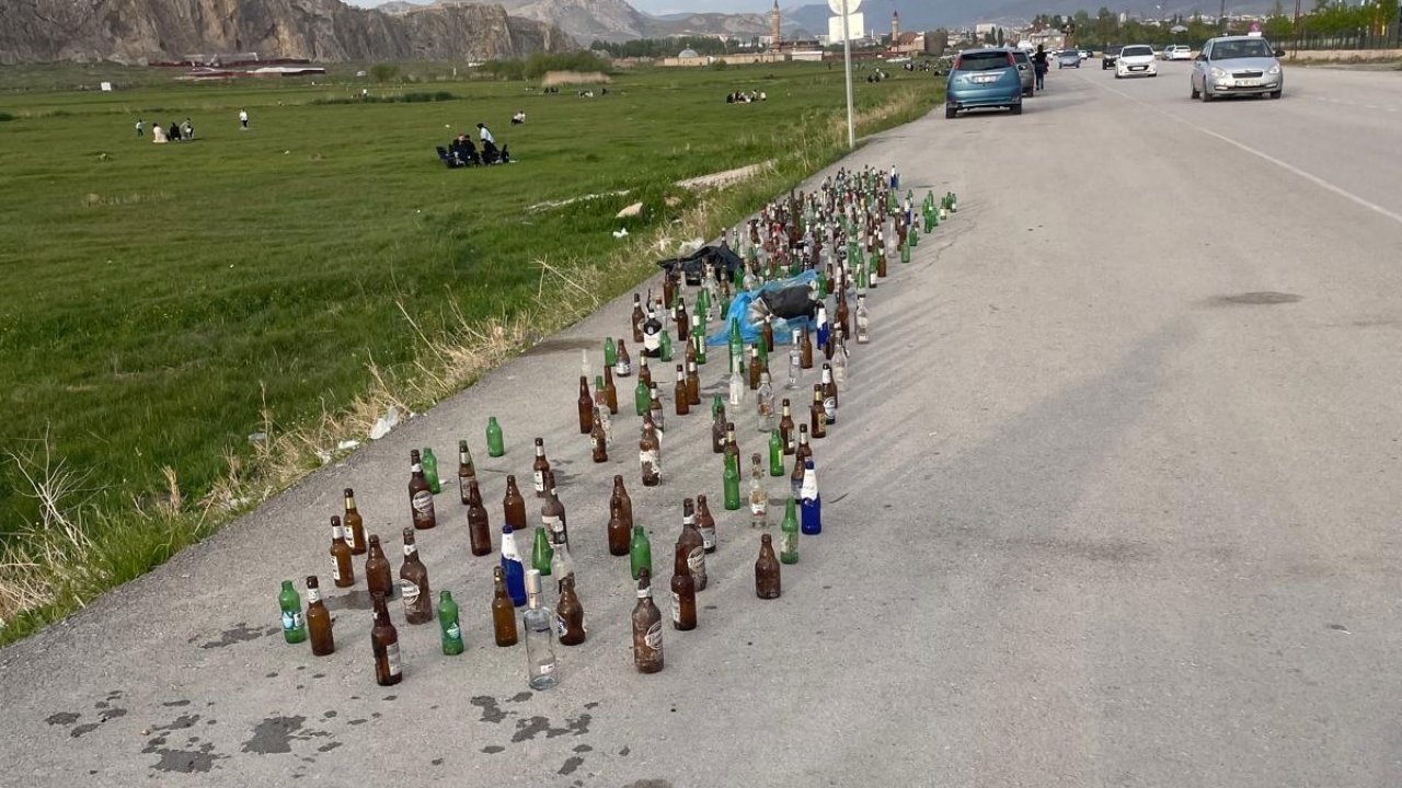 Alkol şişeleri tarihi gölgede bıraktı: Şişelerin rastgele atılmasına tepki