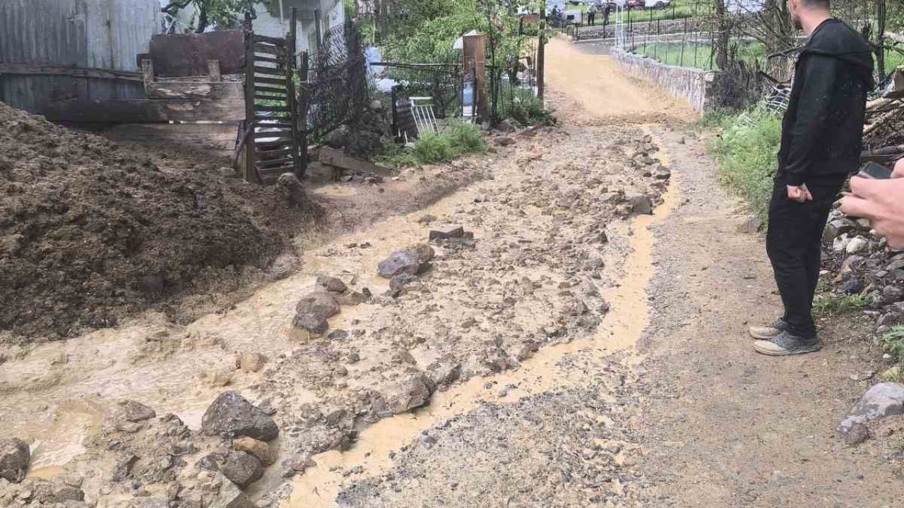 Sivas’ta sağanak sonrasında ahır, sel sularına teslim oldu